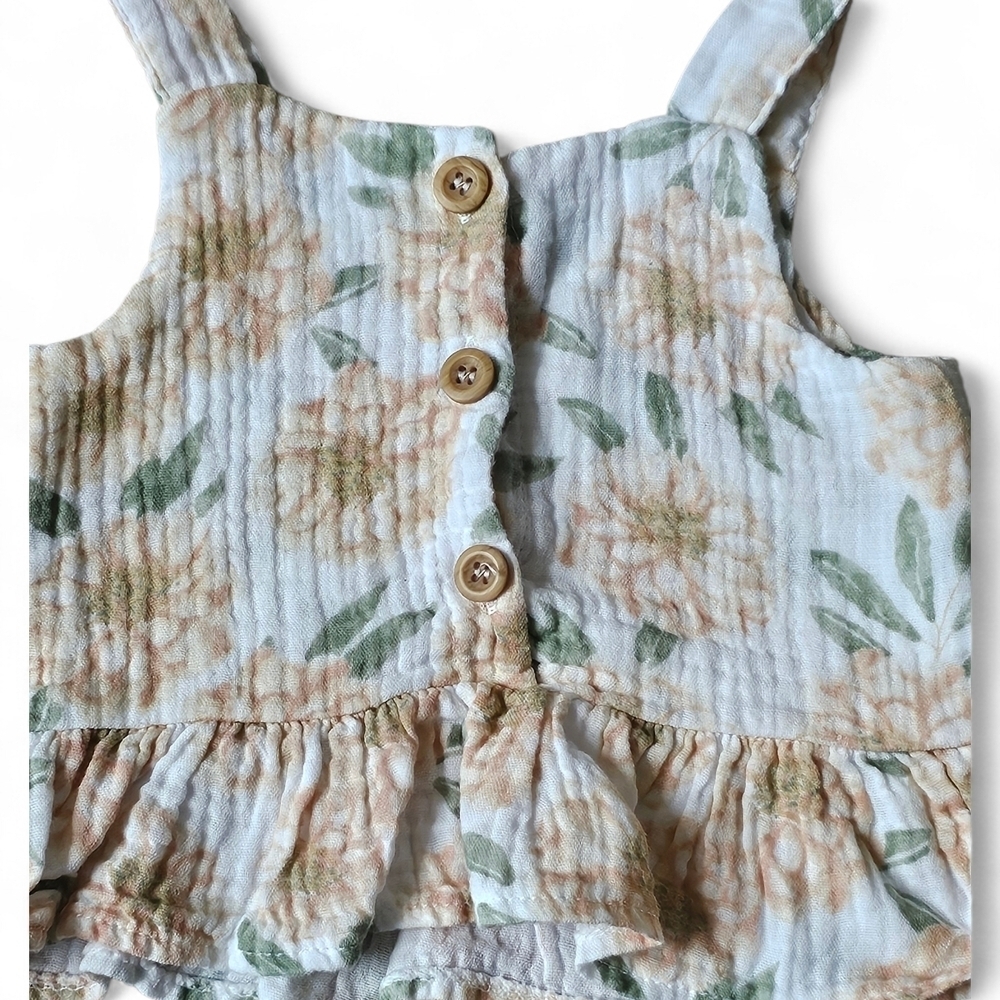 Emily & Oliver Baby Girl Floral 2-Piece Ruffle Top & Bloomers Set Size 12M - Picture 3 of 6